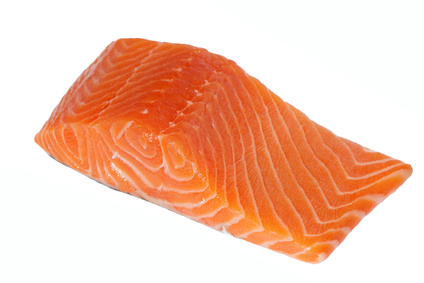 Poached salmon