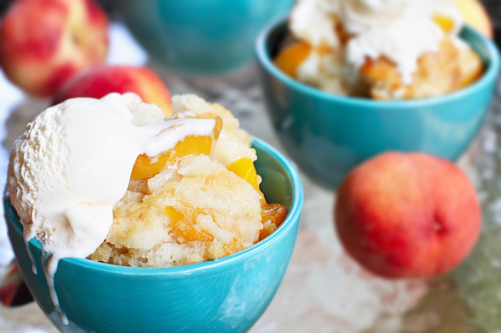 Summer peach cobbler